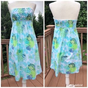 Lilly Pulitzer Size 4 Seashell Strapless Dress
